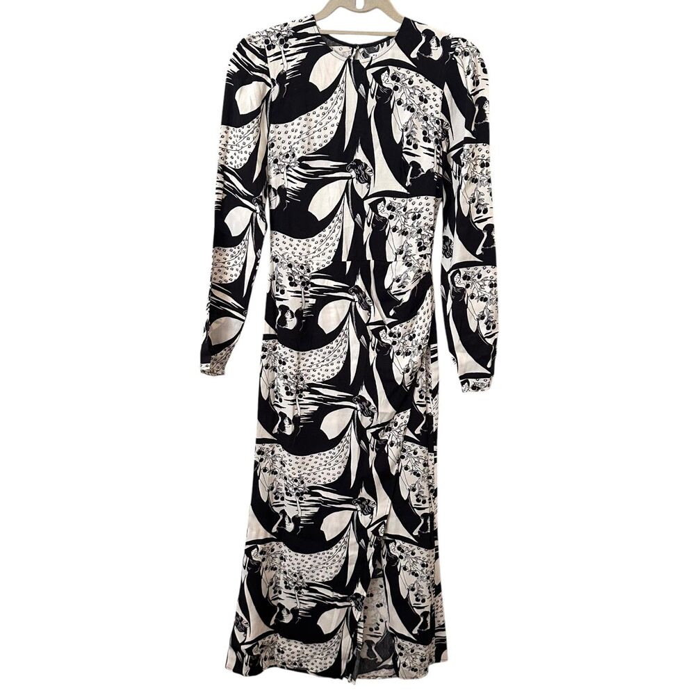 REFORMATION Celeste‎ Mediterranean Print Midi Dress Sz 0